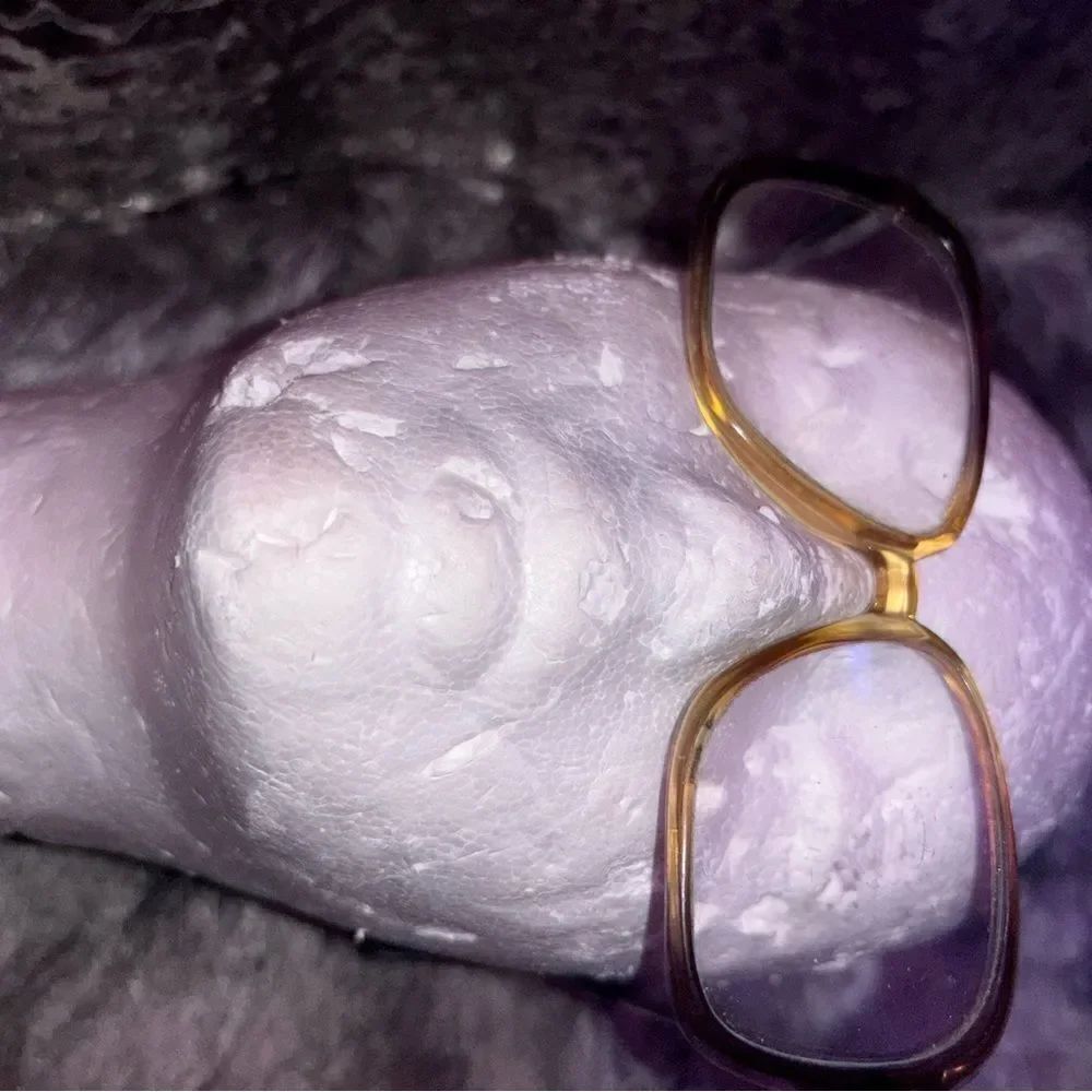 Round Vintage Eyeglasses big Frames Lo-Paris glasses logo side gold side